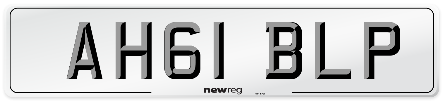 AH61 BLP Number Plate from New Reg